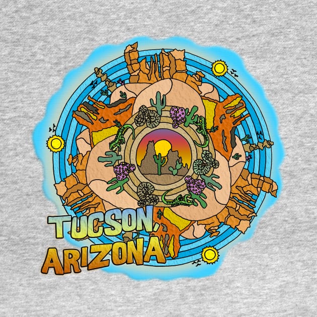 Tucson, Arizona Desert Southwest Themed Mandala by gorff